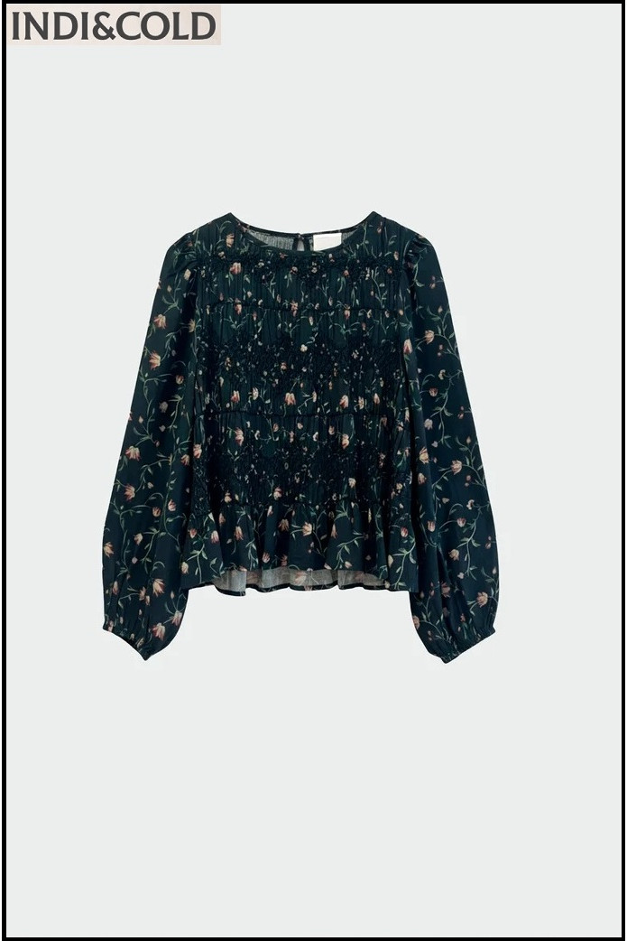 BLUSA SMOCK ESTAMPADO FLORAL INDI&COLD