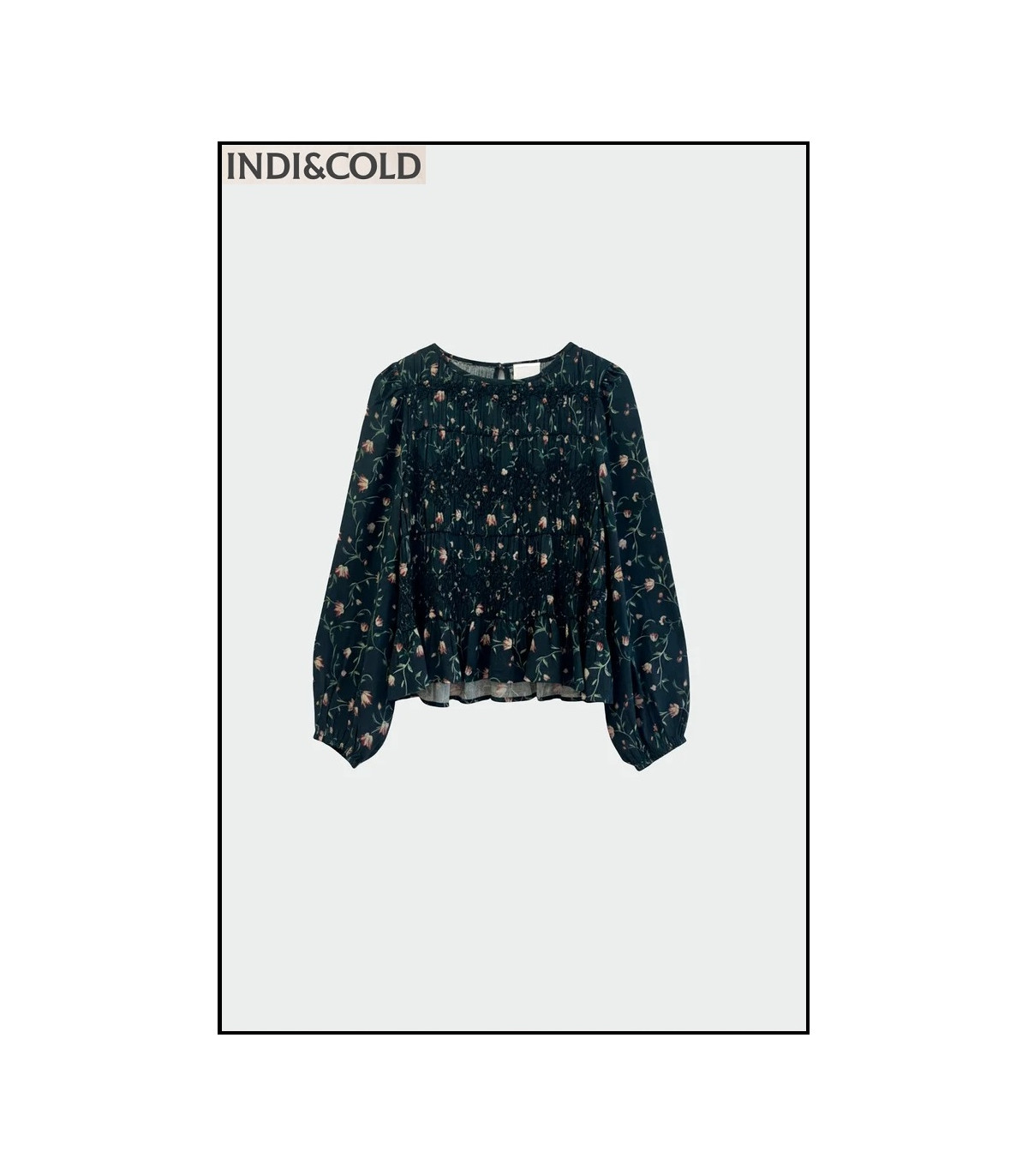 BLUSA SMOCK ESTAMPADO FLORAL INDI&COLD