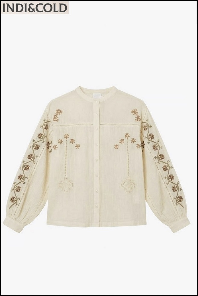 CAMISA BORDADOS CRUDO INDI&COLD