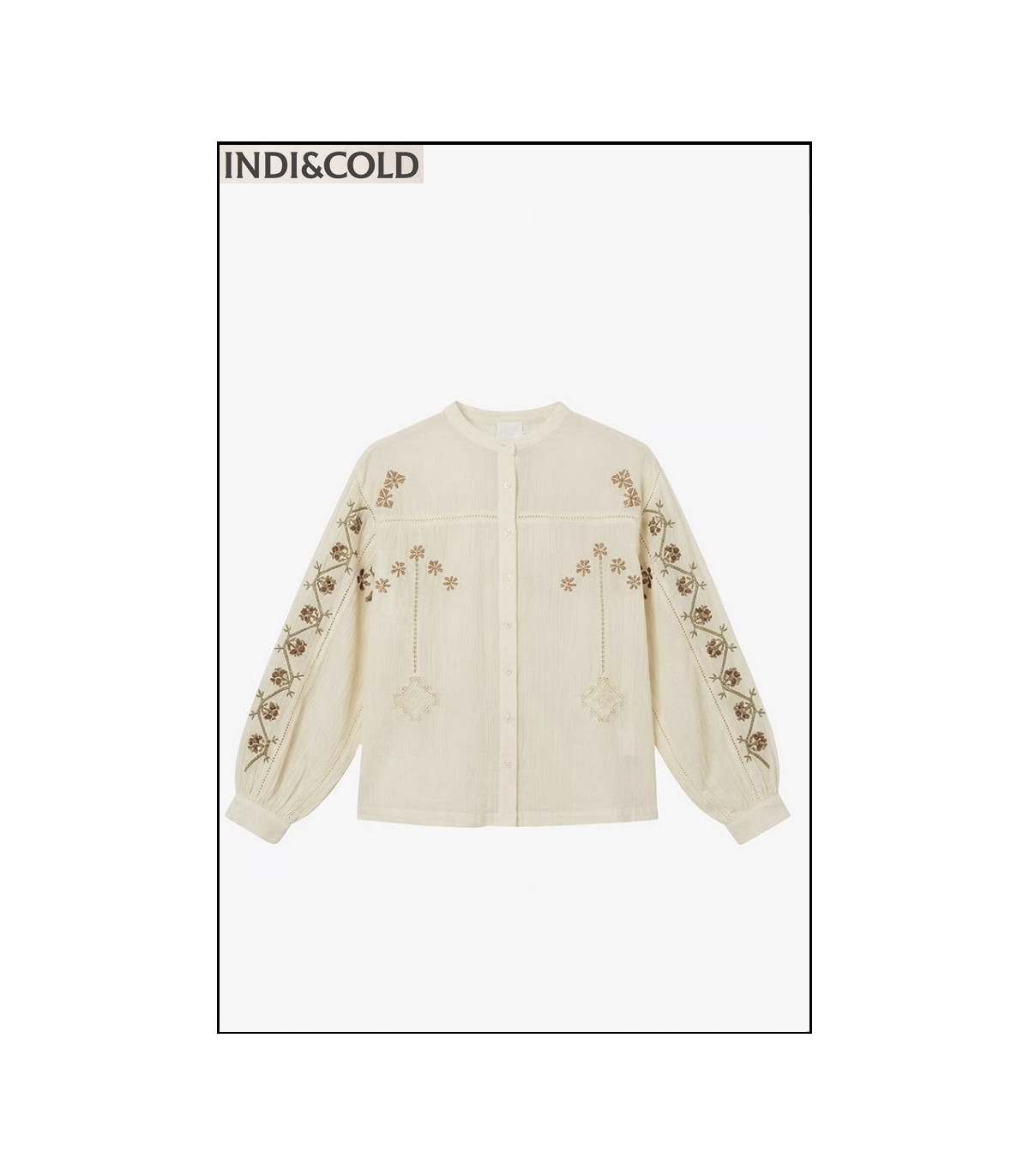 CAMISA BORDADOS CRUDO INDI&COLD