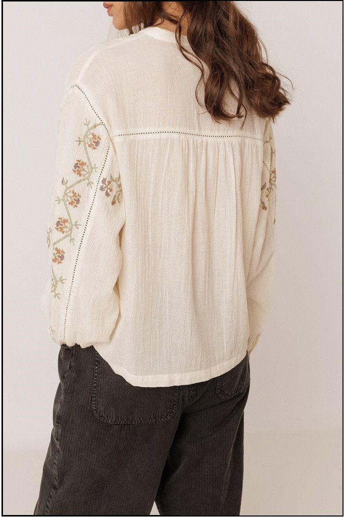 CAMISA BORDADOS CRUDO INDI&COLD