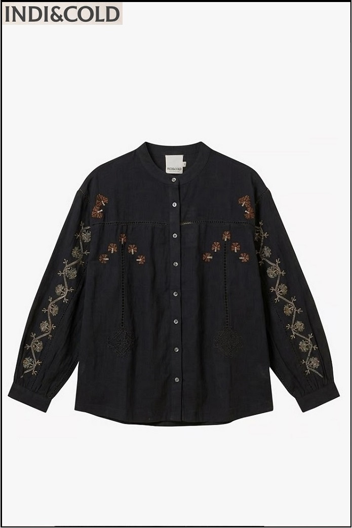 CAMISA BORDADOS NEGRO INDI&COLD