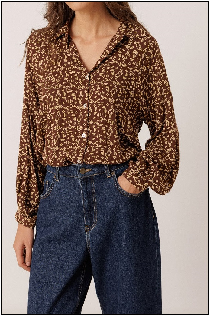 CAMISA ESTAMPADO ÉTNICO INDI&COLD
