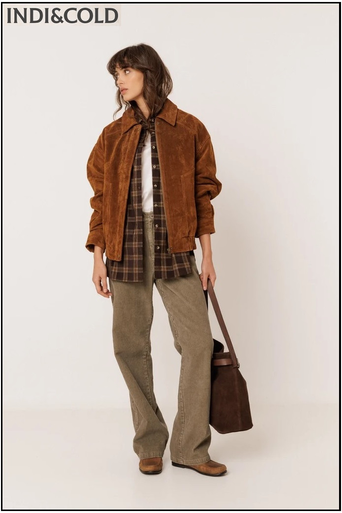 CAZADORA BOMBER PIEL INDI&COLD