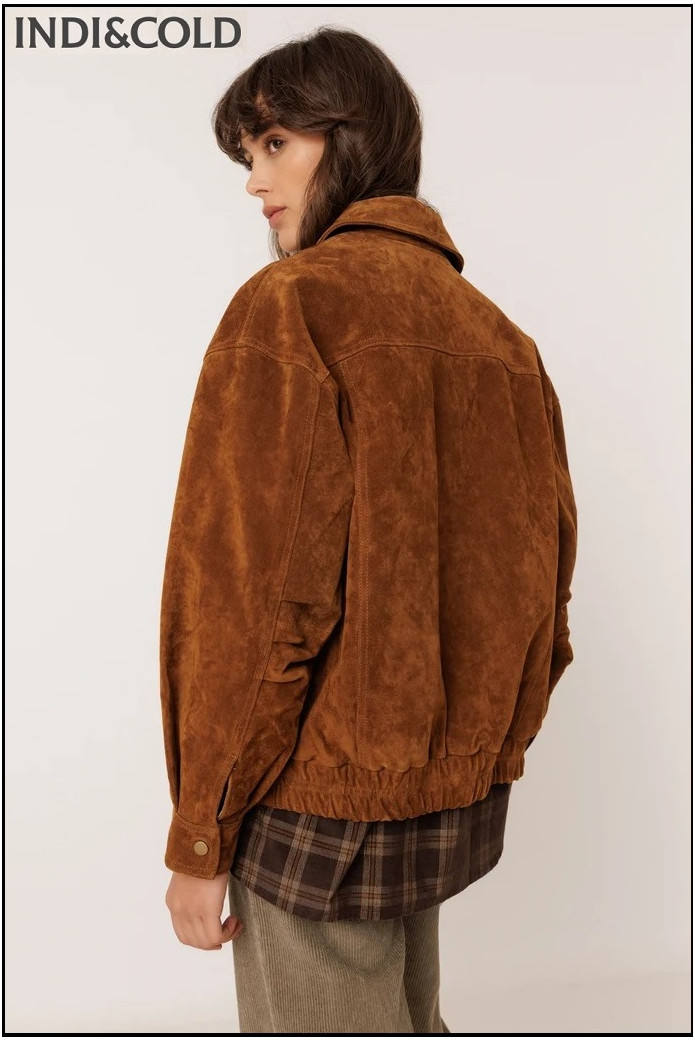 CAZADORA BOMBER PIEL INDI&COLD