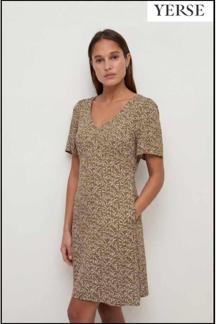 VESTIDO MIDI FLUIDO FLORES YERSE