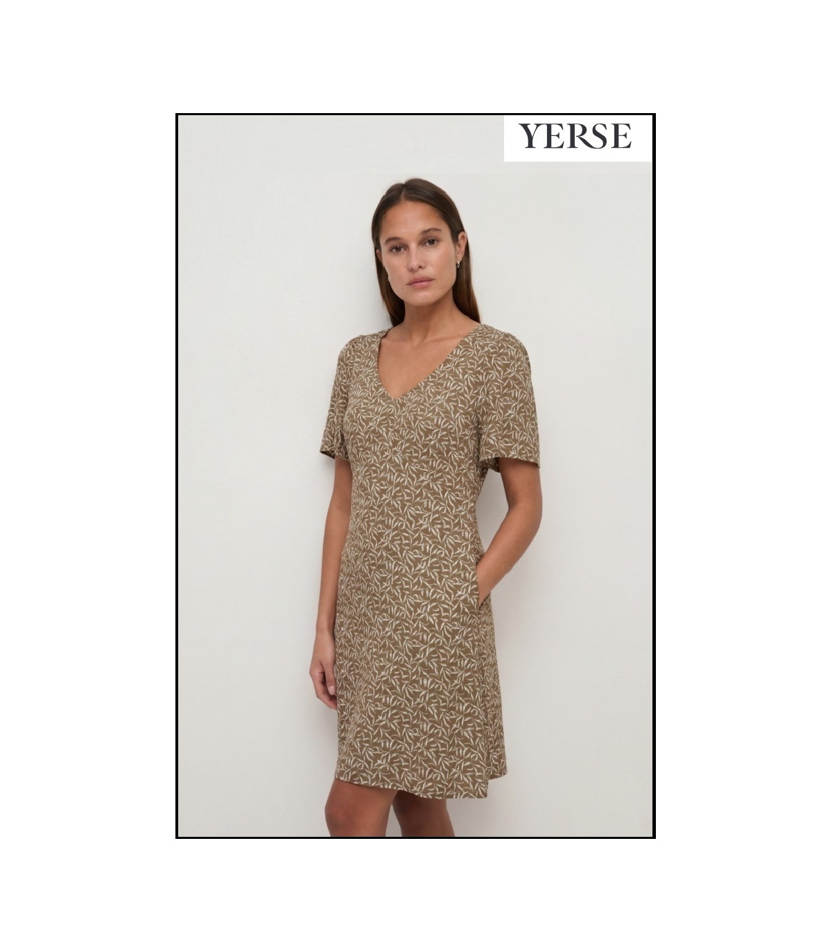VESTIDO MIDI FLUIDO FLORES YERSE