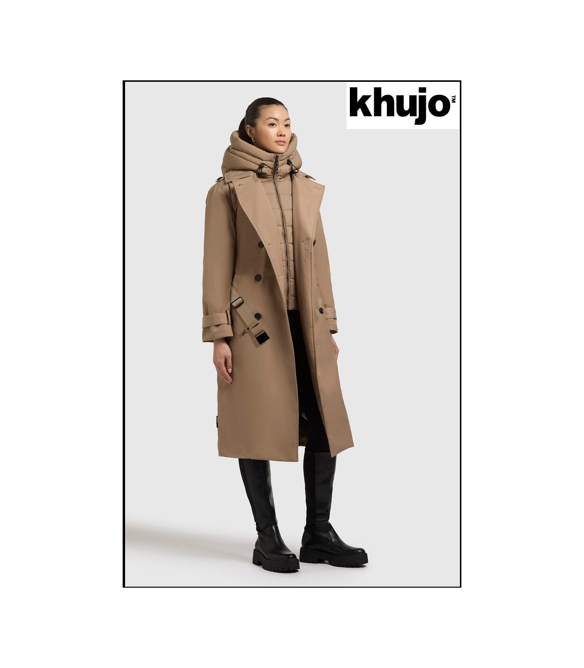 GABARDINA ACOLCHADA BEIGE KHUJO