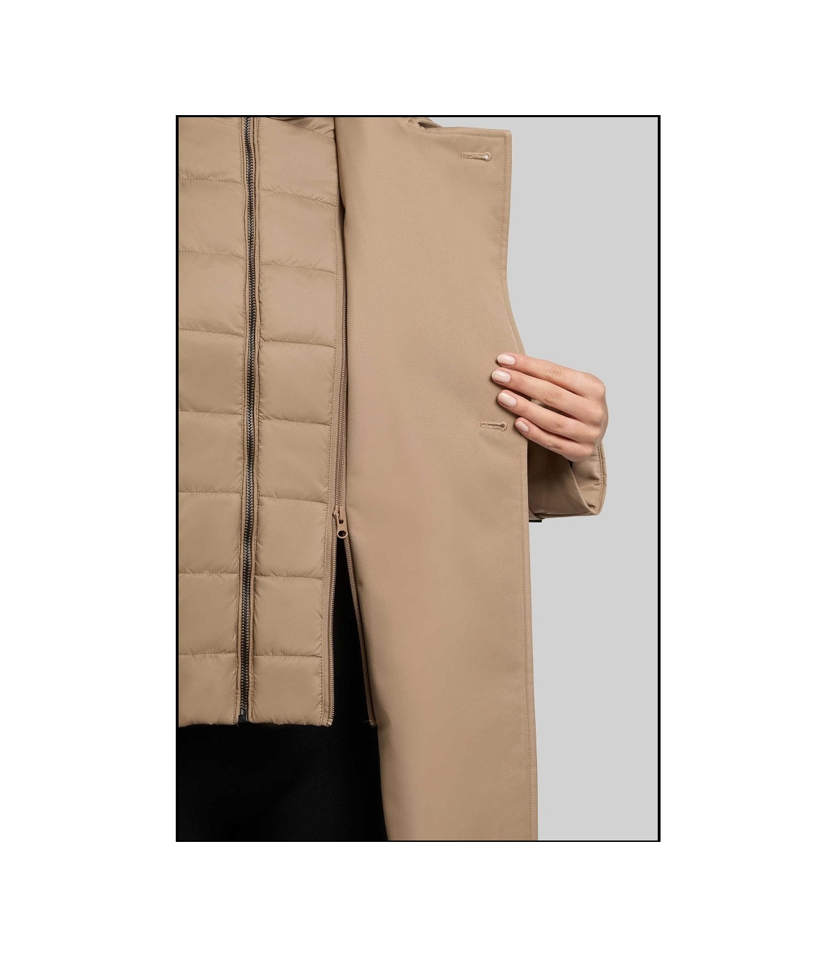 GABARDINA ACOLCHADA BEIGE KHUJO