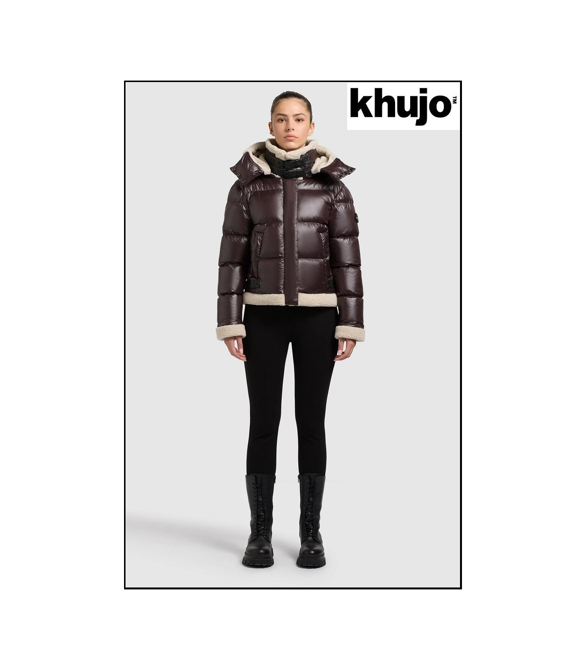 CHAQUETA CORTA CHOCOLATE KHUJO