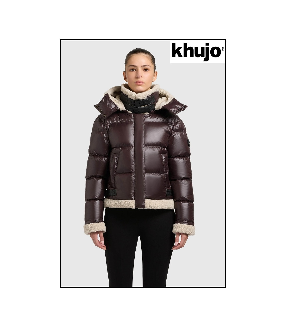 CHAQUETA CORTA CHOCOLATE KHUJO