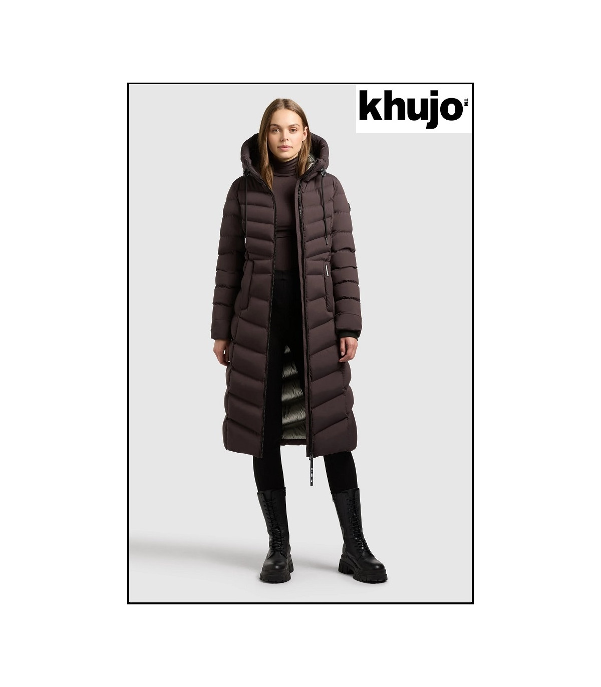 PARKA LARGA CHOCOLATE KHUJO