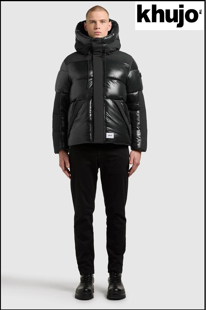 PARKA CORTA ACOLCHADA GRIS OSCURO KHUJO
