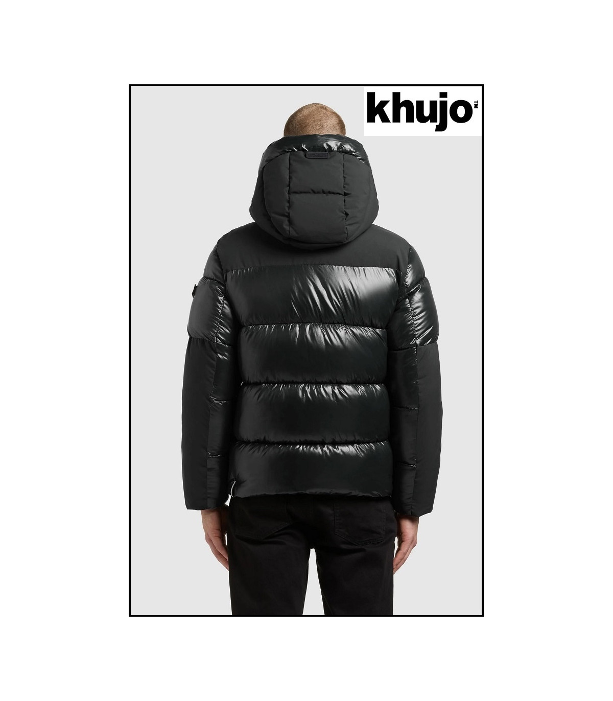 PARKA CORTA ACOLCHADA GRIS OSCURO KHUJO