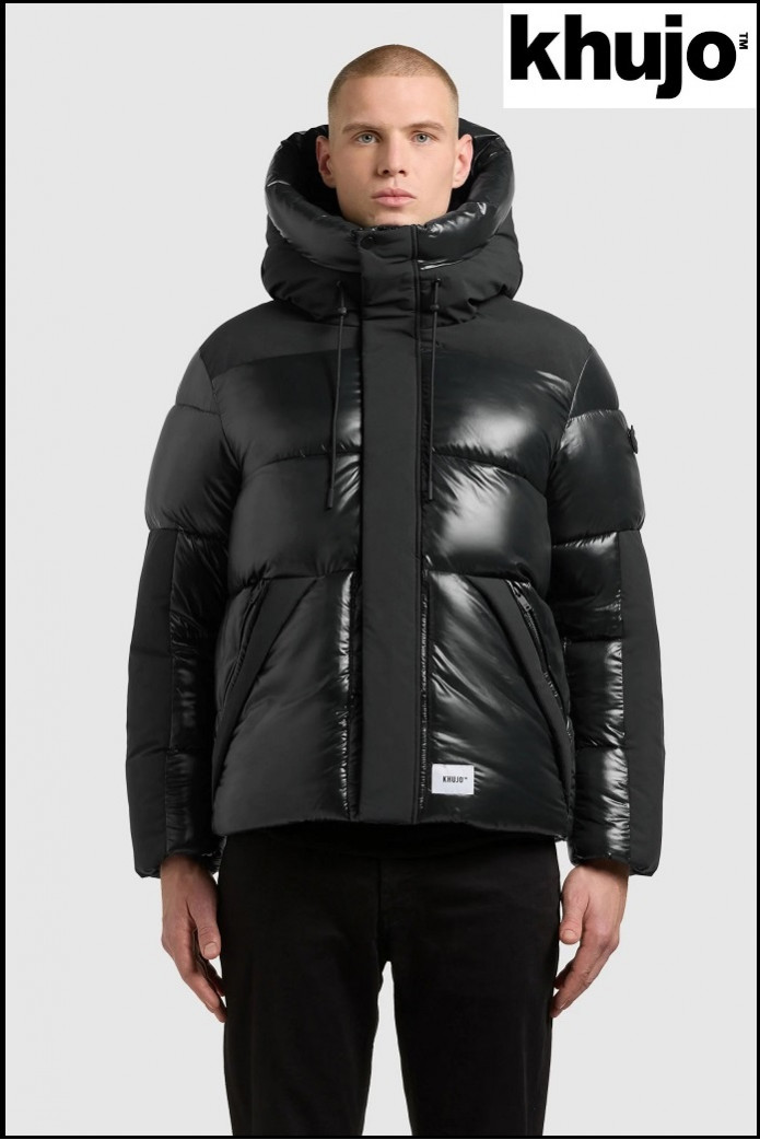PARKA CORTA ACOLCHADA GRIS OSCURO KHUJO