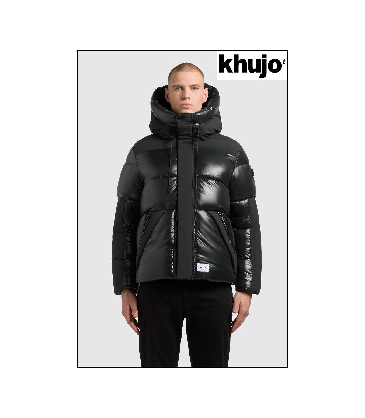 PARKA CORTA ACOLCHADA GRIS OSCURO KHUJO