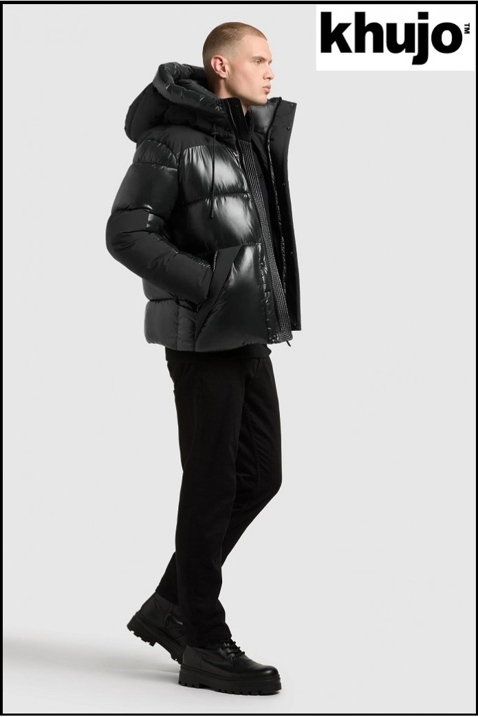 PARKA CORTA ACOLCHADA GRIS OSCURO KHUJO