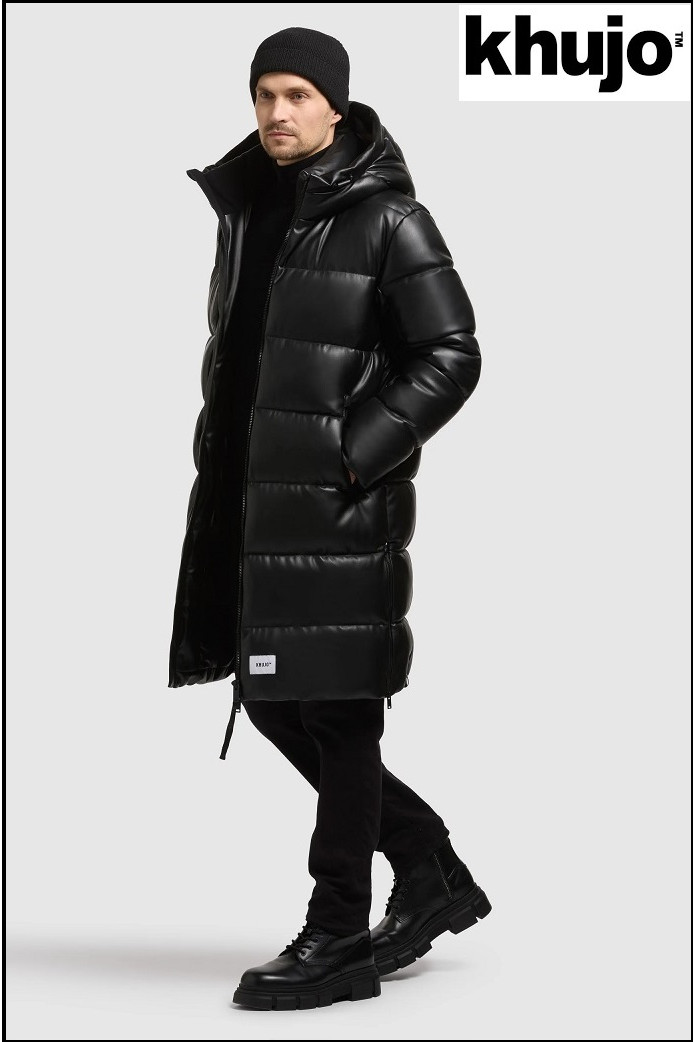 PARKA LARGA ACOLCHADA NEGRA KHUJO