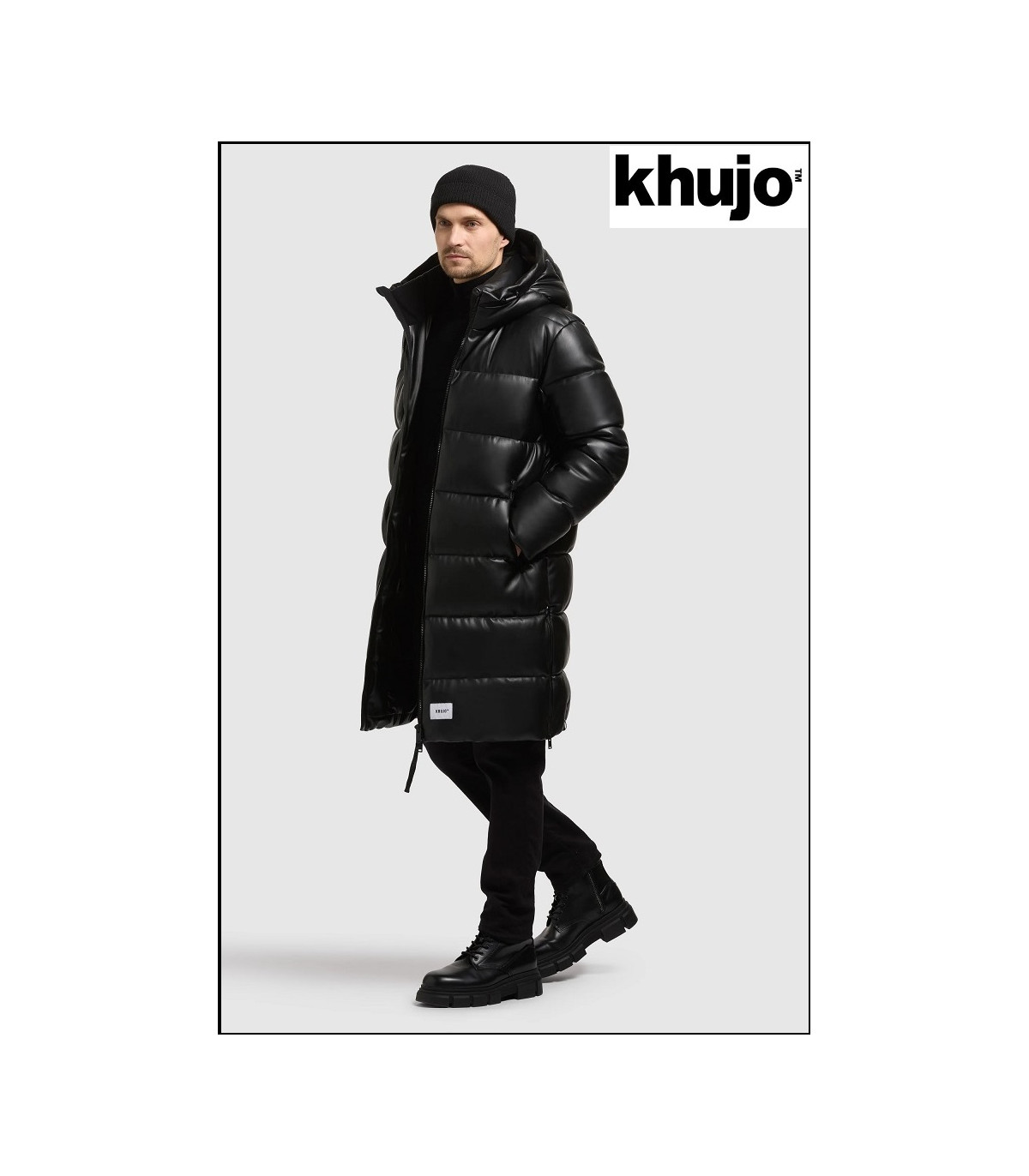 PARKA LARGA ACOLCHADA NEGRA KHUJO