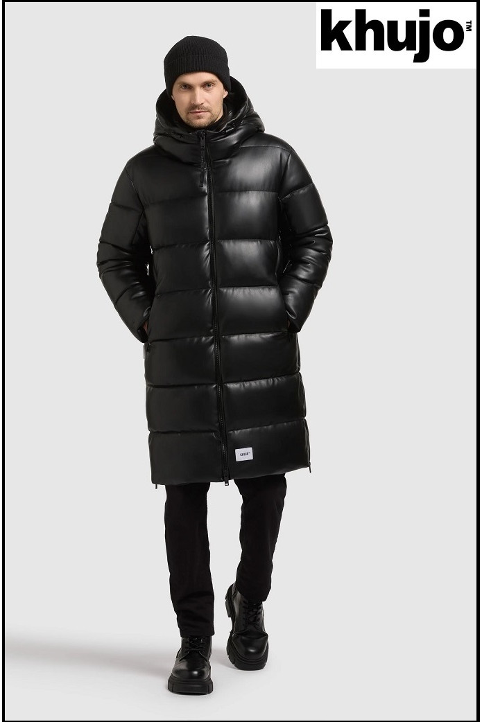 PARKA LARGA ACOLCHADA NEGRA KHUJO