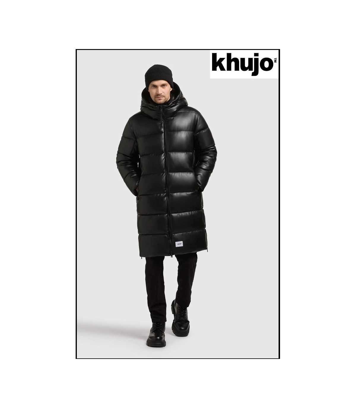 PARKA LARGA ACOLCHADA NEGRA KHUJO