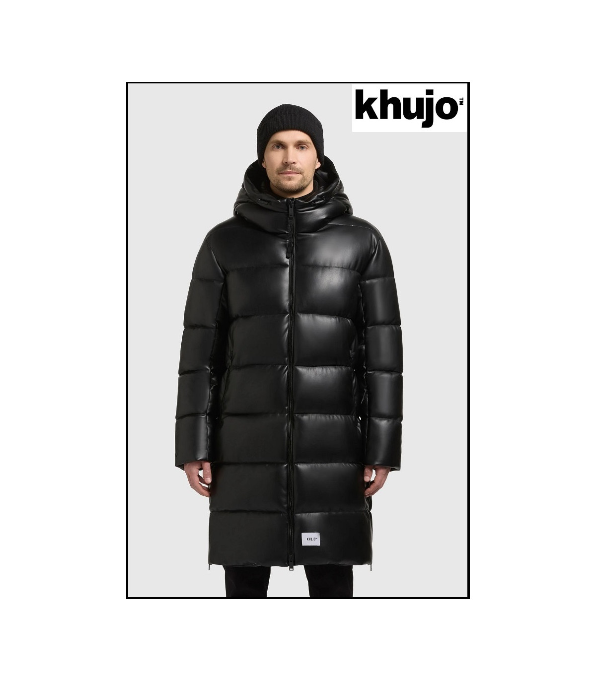 PARKA LARGA ACOLCHADA NEGRA KHUJO