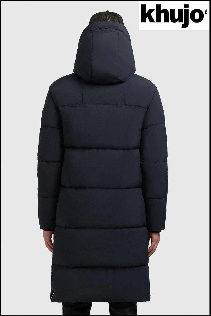 CHAQUETA LARGA GRIS OSCURO KHUJO