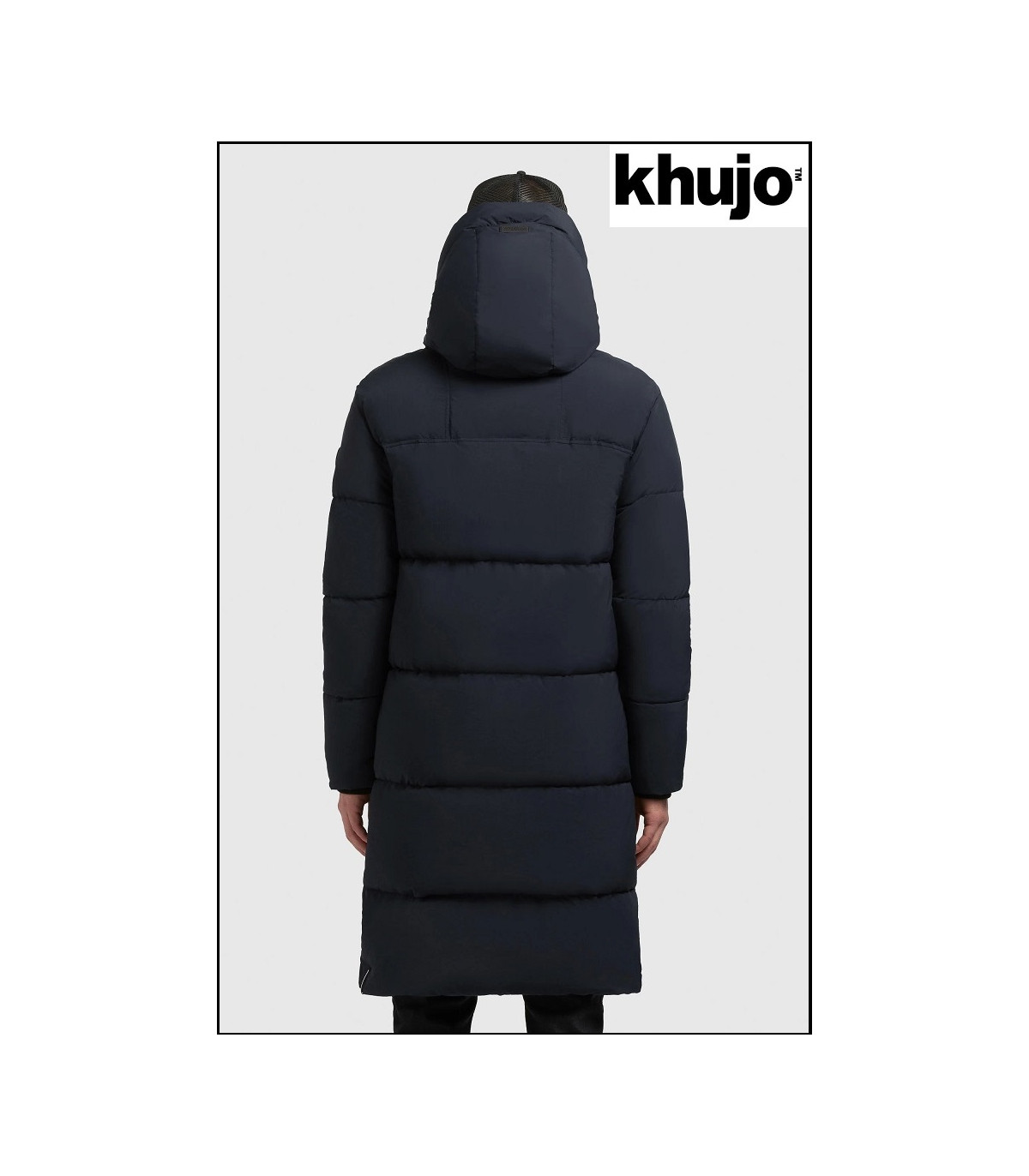 CHAQUETA LARGA GRIS OSCURO KHUJO