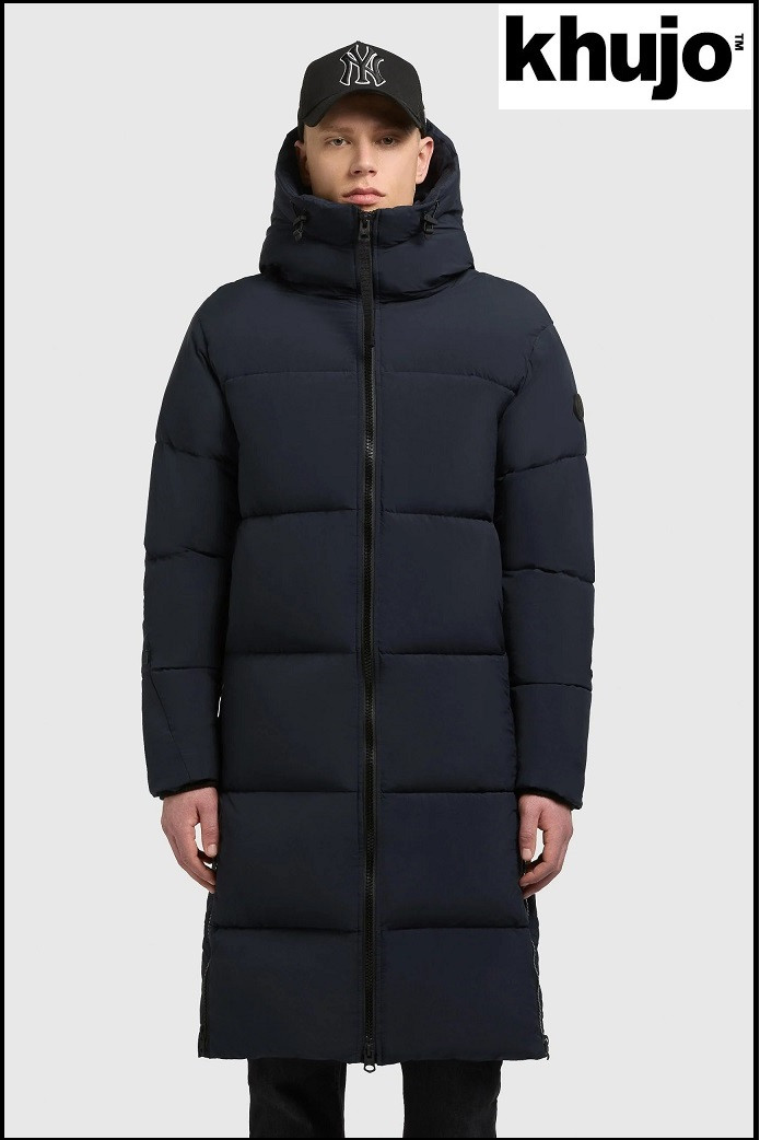 CHAQUETA LARGA GRIS OSCURO KHUJO