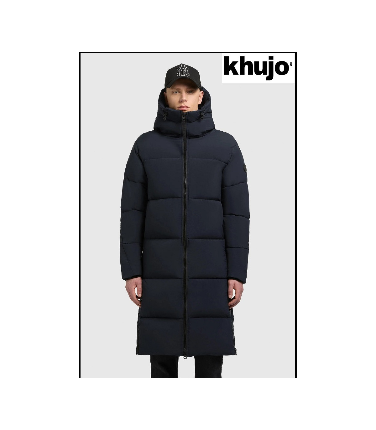 CHAQUETA LARGA GRIS OSCURO KHUJO
