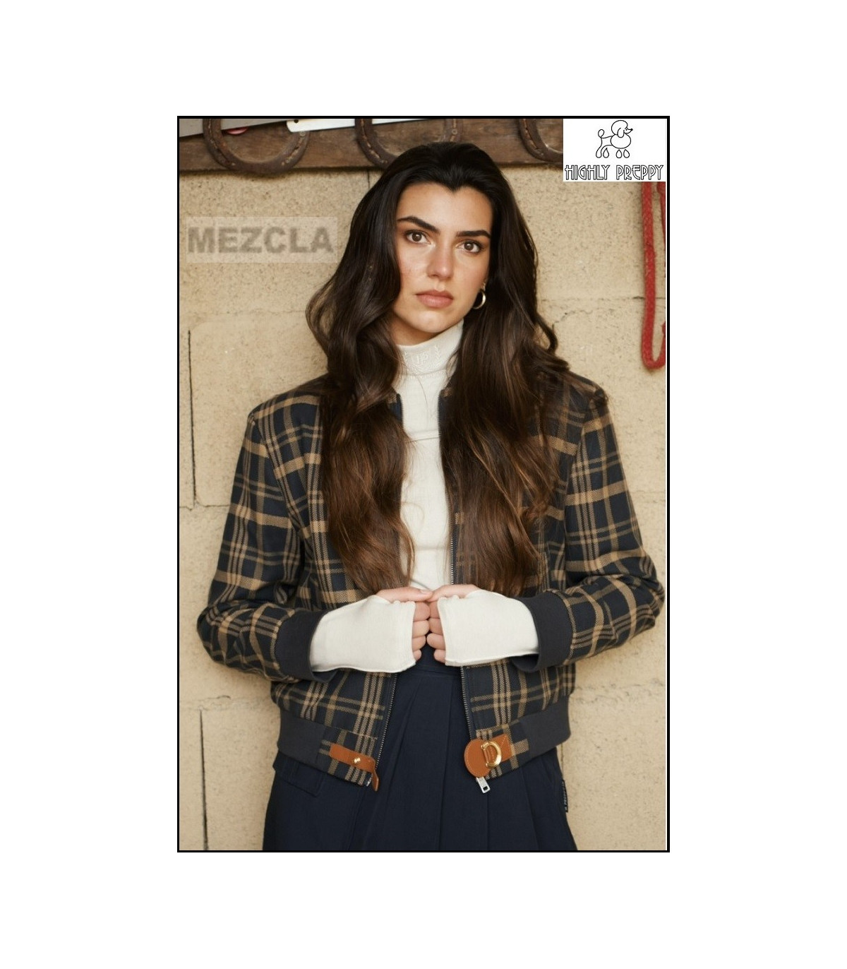 BOMBER DE CUADROS HIGHLY PREPPY