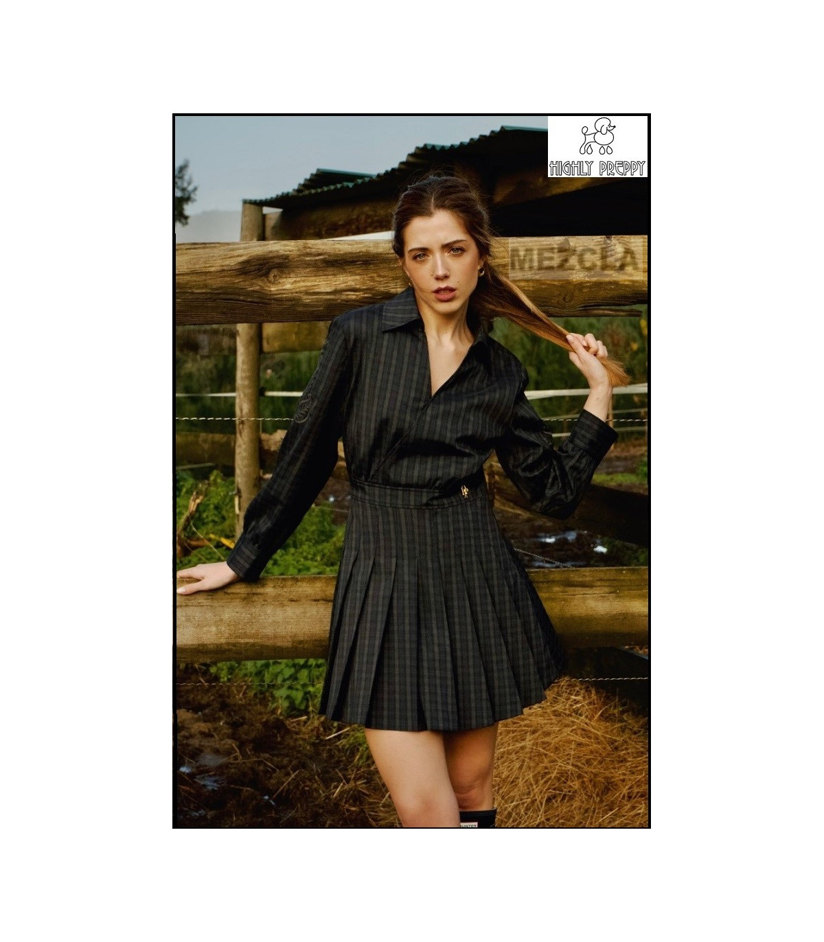 VESTIDO ESTAMPADO DE CUADROS HIGHLY PREPPY