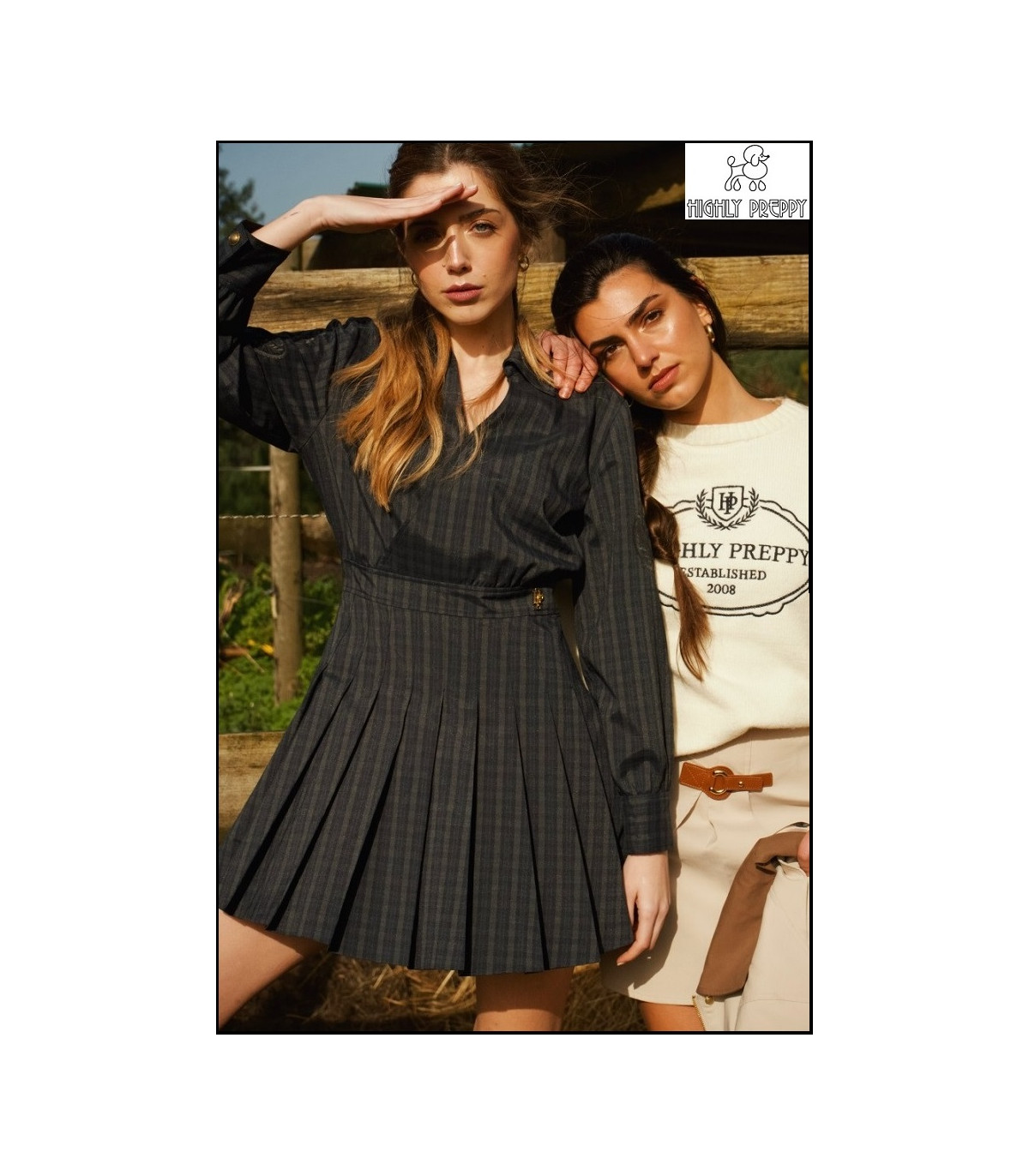 VESTIDO ESTAMPADO DE CUADROS HIGHLY PREPPY