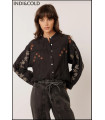 CAMISA BORDADA CON VOLUMEN NEGRO INDI&COLD