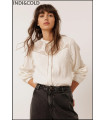 CAMISA COMBINADA CON PUNTILLAS CRUDO INDI&COLD