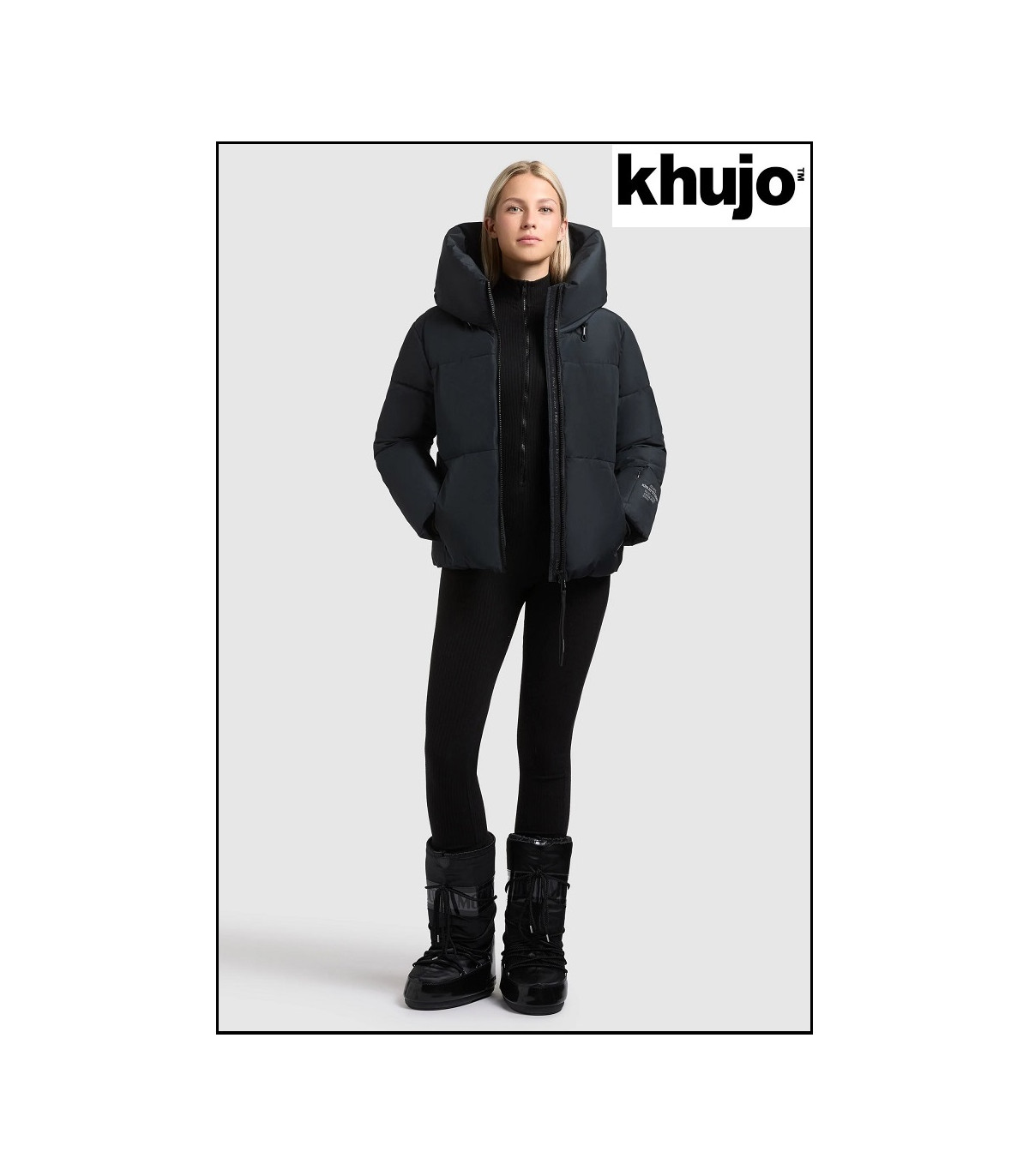 CHAQUETA CORTA ACOLCHADA AZUL MARINO KHUJO