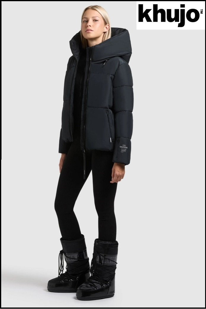 CHAQUETA CORTA ACOLCHADA AZUL MARINO KHUJO