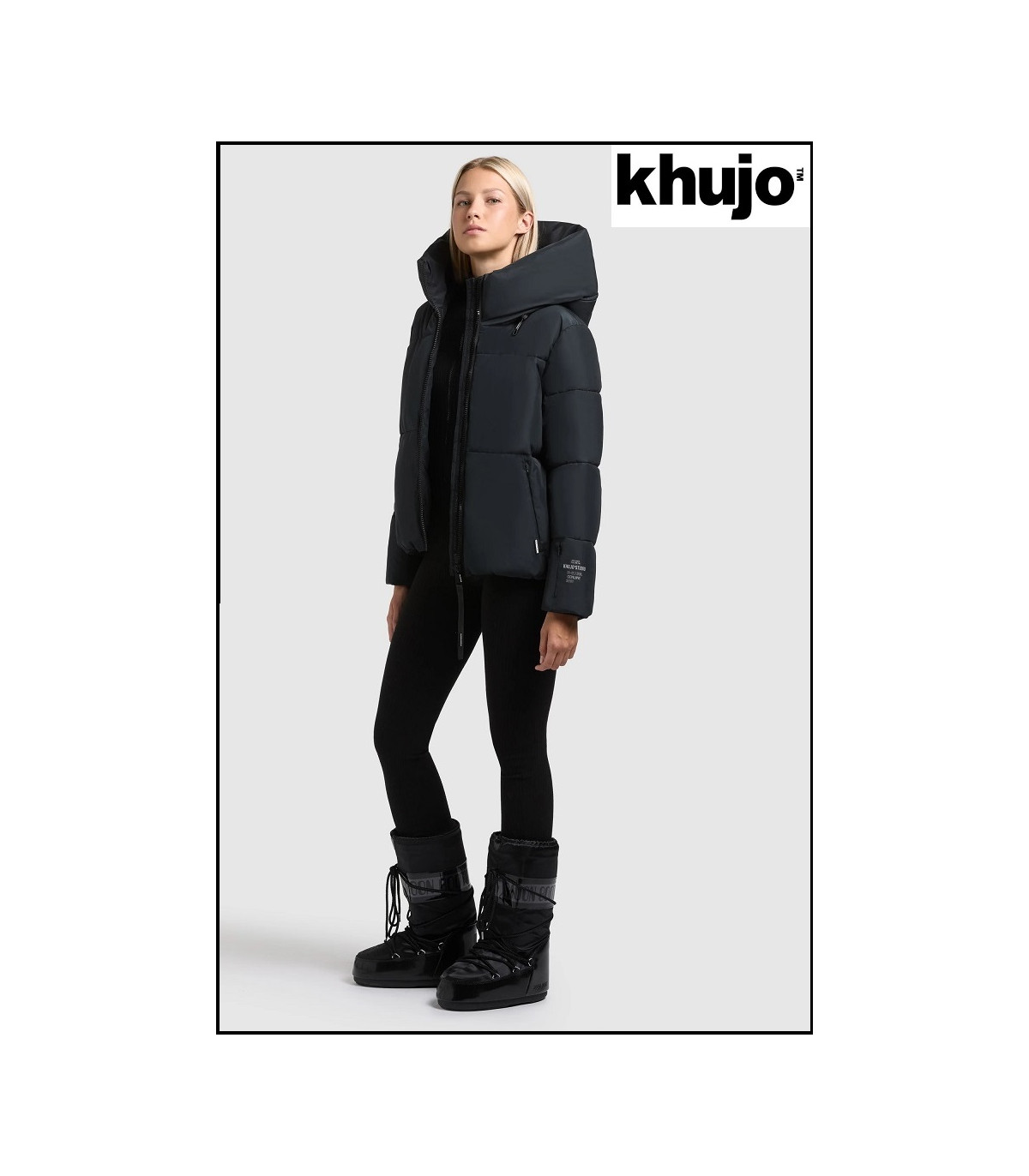 CHAQUETA CORTA ACOLCHADA AZUL MARINO KHUJO