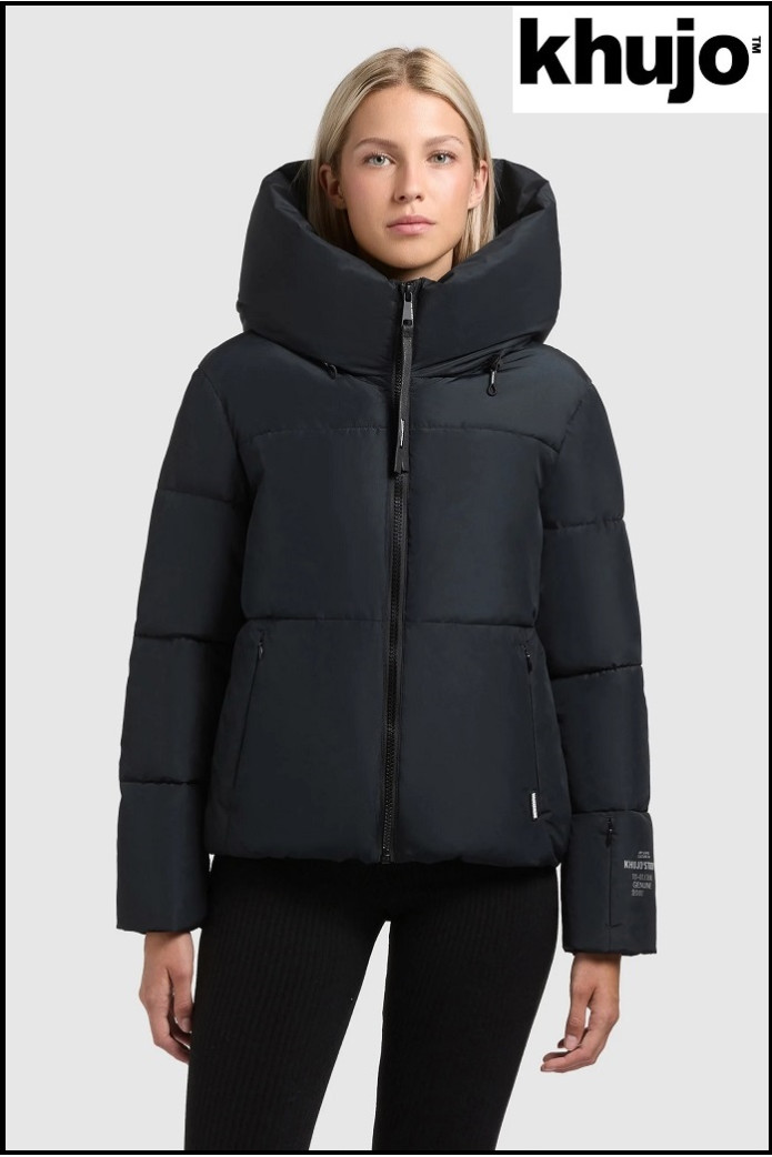 CHAQUETA CORTA ACOLCHADA AZUL MARINO KHUJO