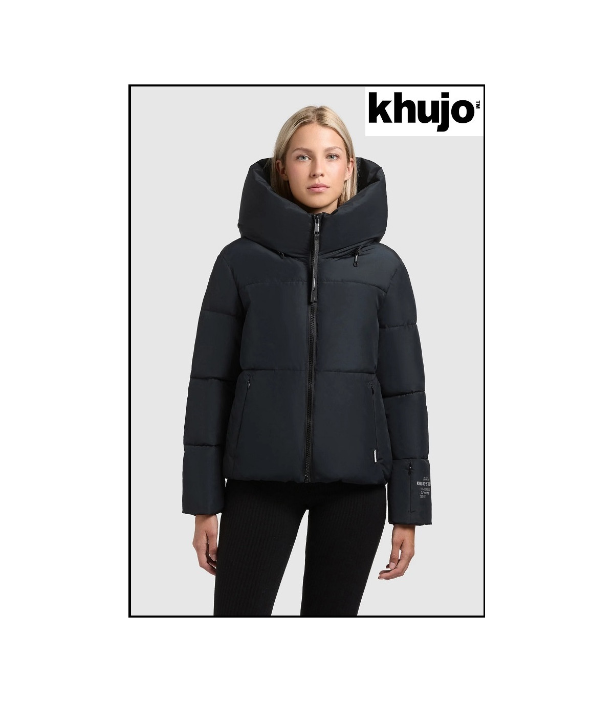 CHAQUETA CORTA ACOLCHADA AZUL MARINO KHUJO