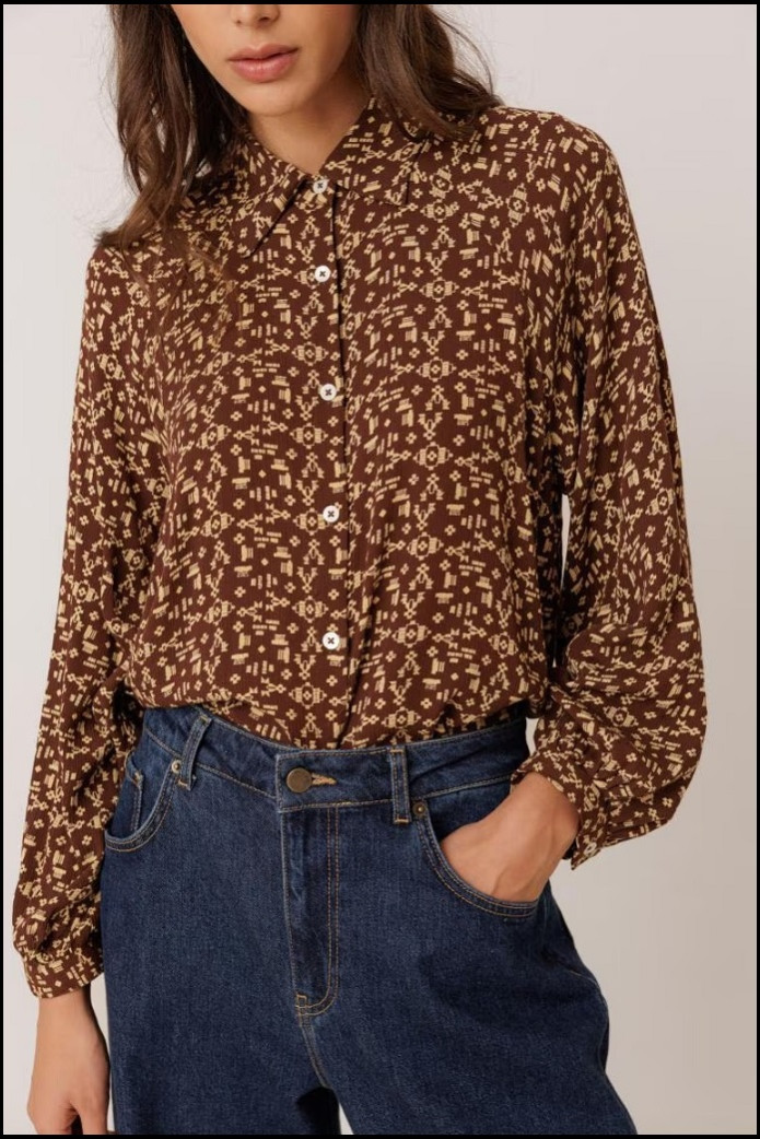 CAMISA ESTAMPADO ÉTNICO INDI&COLD