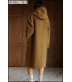 MAXI ABRIGO LANA CON CAPUCHA CAMEL INDI&COLD