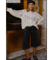 CAMISA BORDADA CON VOLUMEN CRUDO INDI&COLD