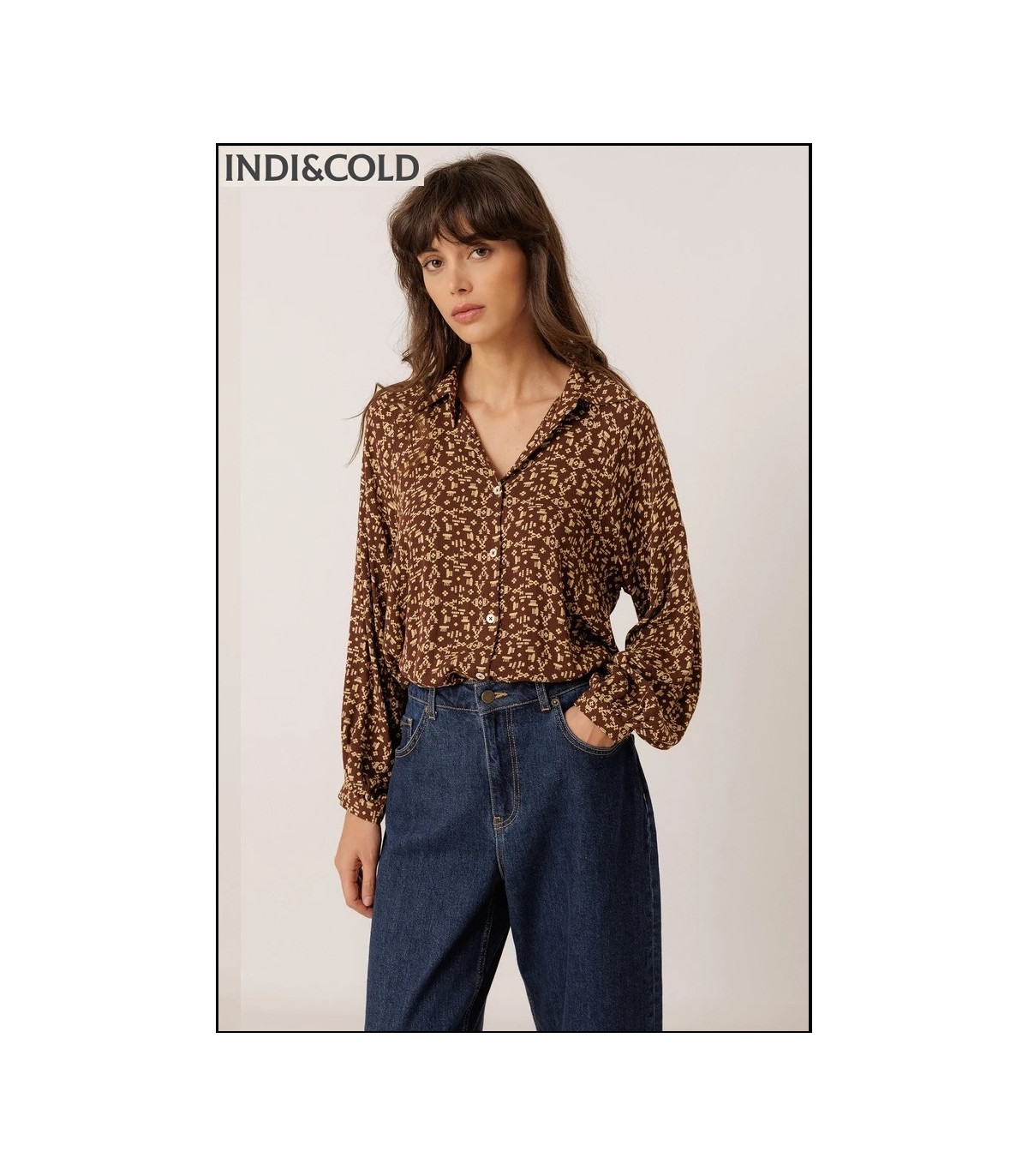 CAMISA ESTAMPADO ÉTNICO INDI&COLD