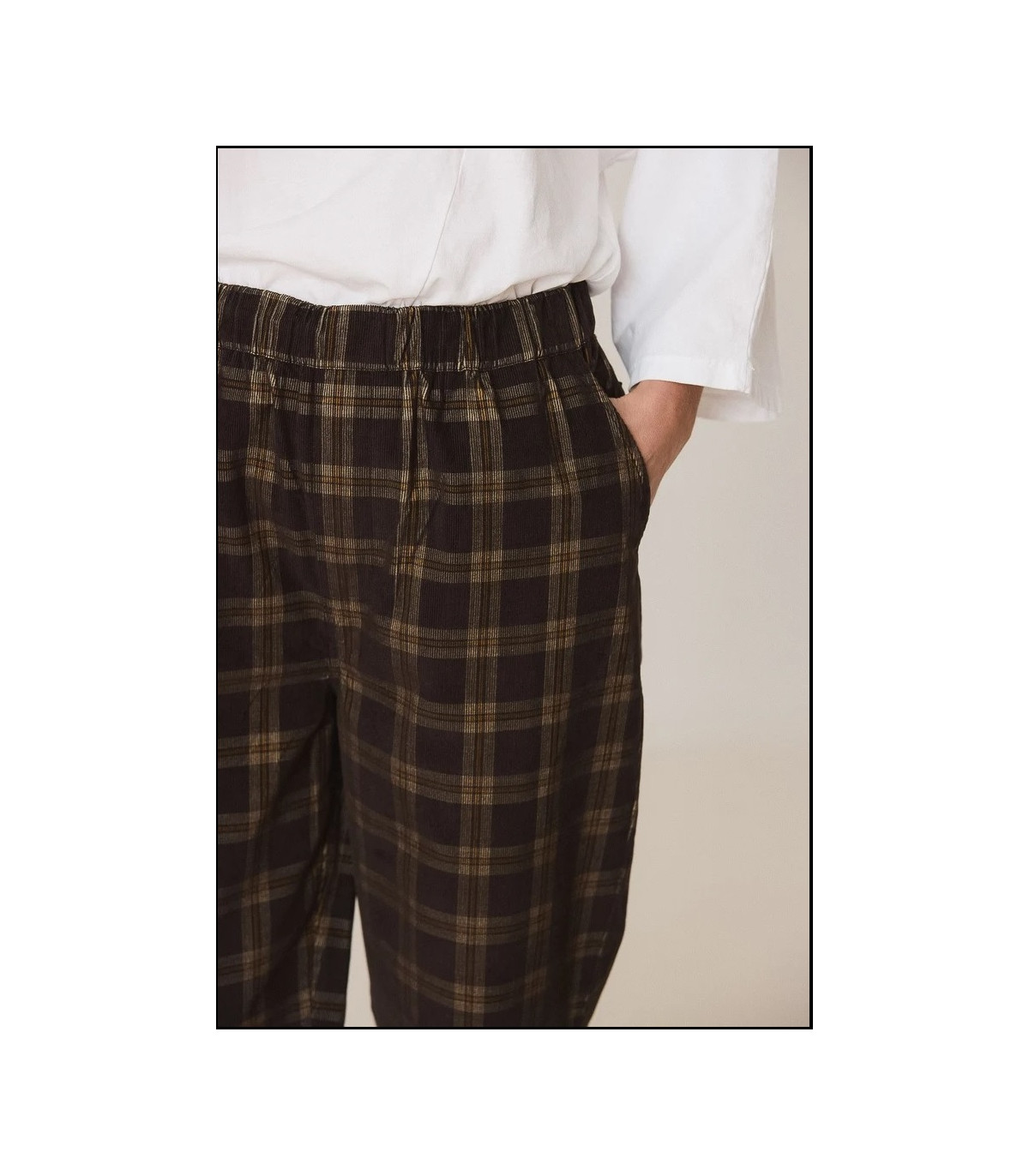 PANTALÓN ENGOMADO MICROPANA CUADROS INDI&COLD