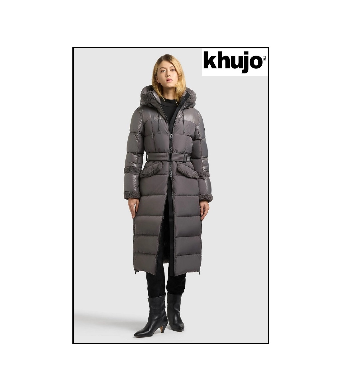 PARKA LARGA GRIS KHUJO