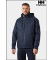 CREW HOODED PILE JACKET NAVY HELLY HANSEN