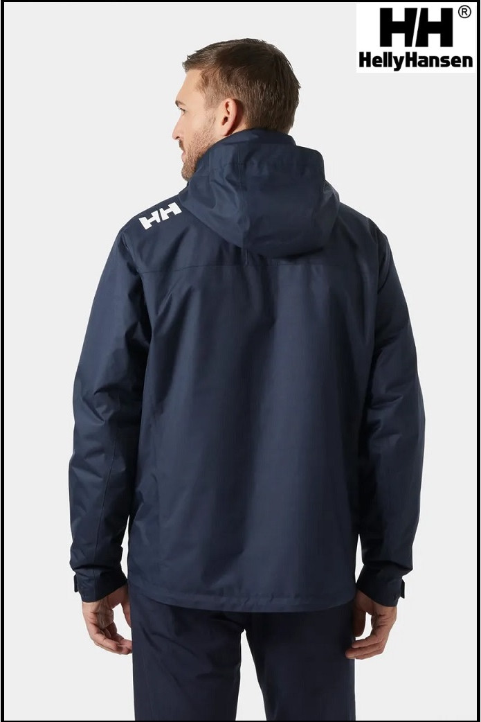 CREW HOODED PILE JACKET NAVY HELLY HANSEN