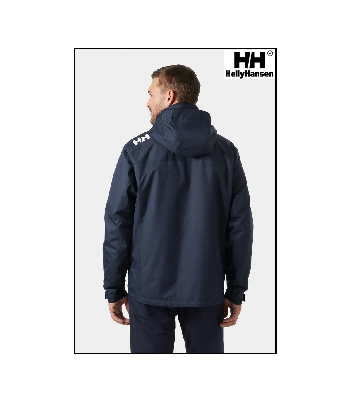 CREW HOODED PILE JACKET NAVY HELLY HANSEN