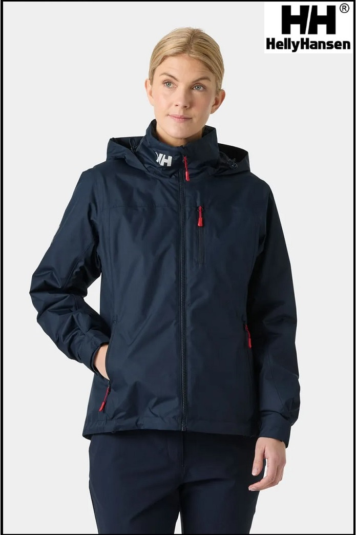 CREW HOODED PILE JACKET NAVY HELLY HANSEN